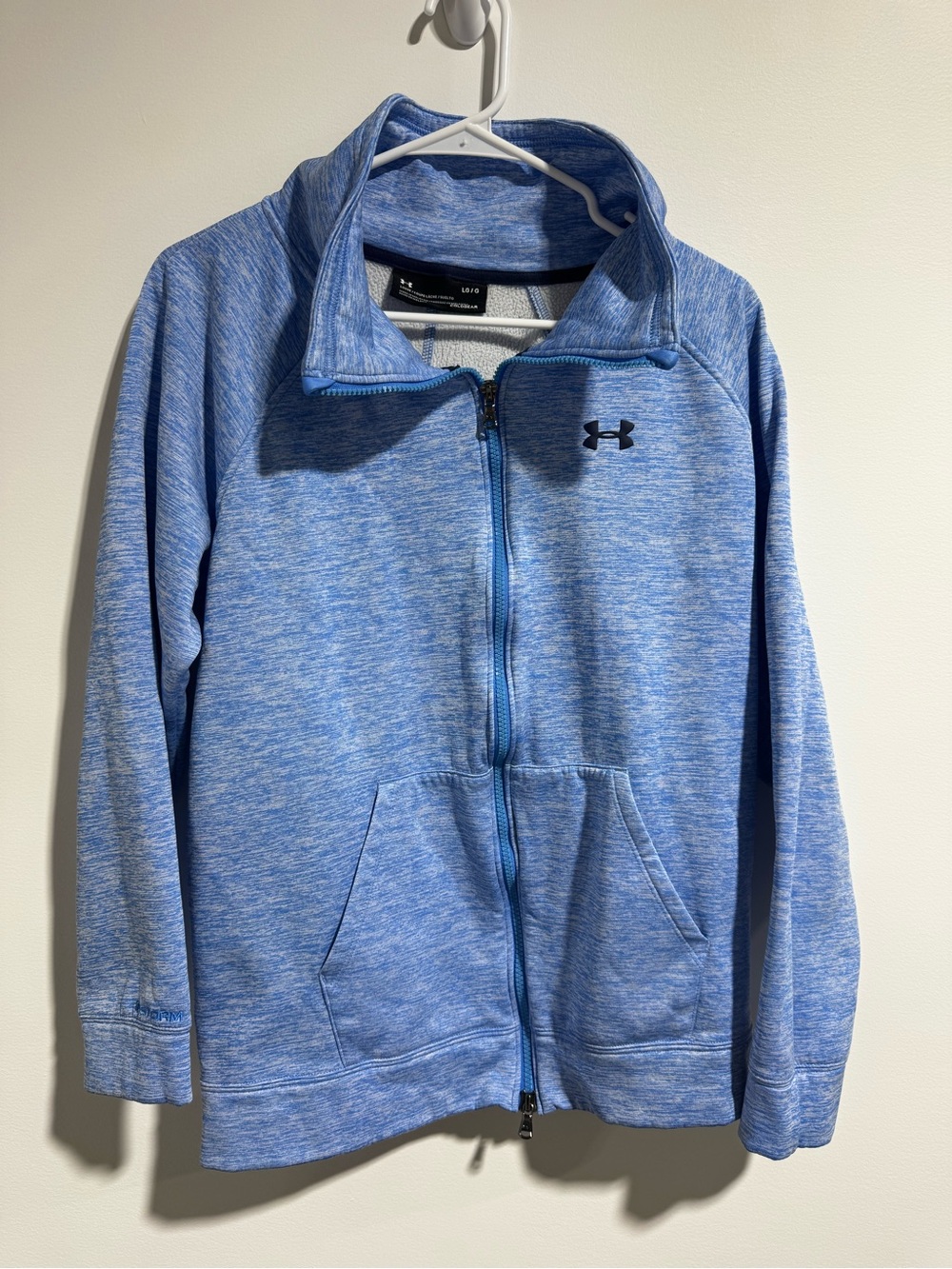 UNDER ARMOUR STORM
COLDGEAR WOMEN'S HEATHER
BLUE FULL ZIP JACKET Large